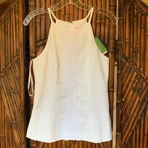 Lilly Pulitzer Annabelle White Halter Top
